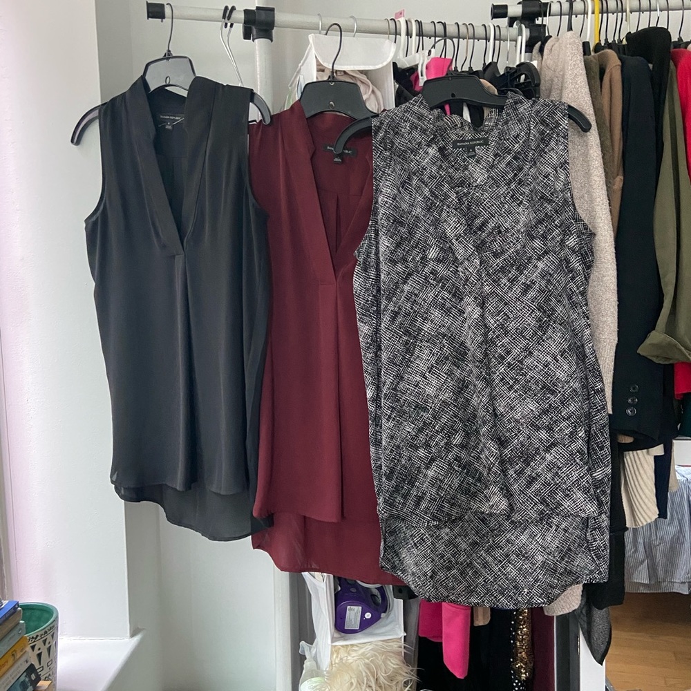 3 Banana Republic Tops sz S long length